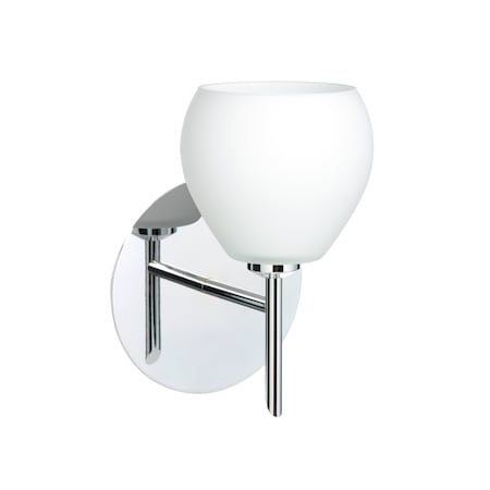 Besa Lighting Tay Tay Mini Sconce, Opal Matte, Chrome Finish, 1x5W LED 1SW-560507-LED-CR